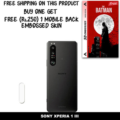 ARBAN Camera Lens Protector for SONY XPERIA 1 III FREE 1 3D EMBOSSED SKIN FOR MOBILE BACK WITH CUT C1S034(Pack of 1)