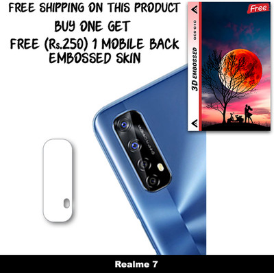 ARBAN Camera Lens Protector for Realme 7 FREE 1 3D EMBOSSED SKIN FOR MOBILE BACK WITH CUT C1S010(Pack of 1)
