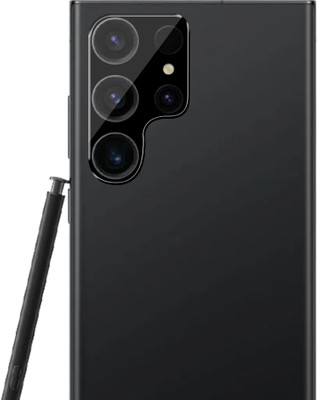 lazzymoby Camera Lens Protector for Samsung Galaxy S23 Ultra 5G, 3D Glossy Black Finish, Proper Fitting(Pack of 1)