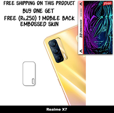 ARBAN Camera Lens Protector for Realme X7 FREE 1 3D EMBOSSED SKIN FOR MOBILE BACK WITH CUT C1S002(Pack of 1)