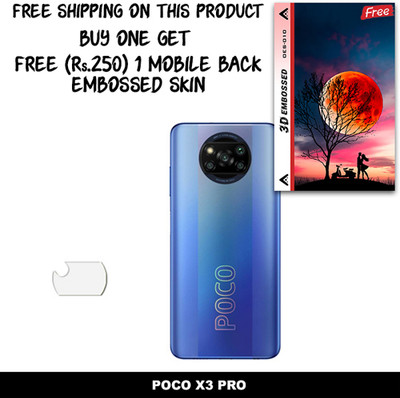 ARBAN Camera Lens Protector for POCO X3 PRO FREE 1 3D EMBOSSED SKIN FOR MOBILE BACK WITH CUT C1S010(Pack of 1)