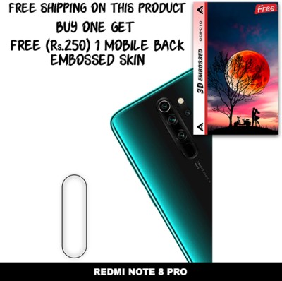 SOMTONE Camera Lens Protector for REDMI NOTE 8 PRO FREE 1 3D EMBOSSED SKIN FOR MOBILE BACK WITH CUT C1S010(Pack of 1)