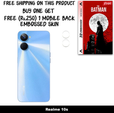 ARBAN Camera Lens Protector for Realme 10s FREE 1 3D EMBOSSED SKIN FOR MOBILE BACK WITH CUT C1S034(Pack of 1)