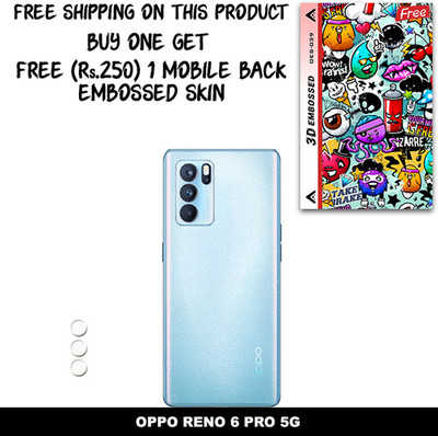 SOMTONE Camera Lens Protector for OPPO RENO 6 PRO 5G FREE 1 3D EMBOSSED SKIN FOR MOBILE BACK WITH CUT C1S039(Pack of 1)