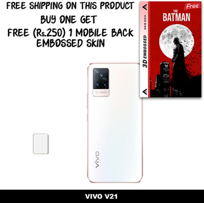 SOMTONE Camera Lens Protector for VIVO V21 FREE 1 3D EMBOSSED SKIN FOR MOBILE BACK WITH CUT C1S034(Pack of 1)