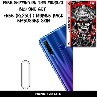 SOMTONE Camera Lens Protector for HONOR 20 LITE FREE 1 3D EMBOSSED SKIN FOR MOBILE BACK WITH CUT C1S124(Pack of 1)