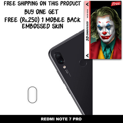 SOMTONE Camera Lens Protector for REDMI NOTE 7 PRO FREE 1 3D EMBOSSED SKIN FOR MOBILE BACK WITH CUT C1S026(Pack of 1)