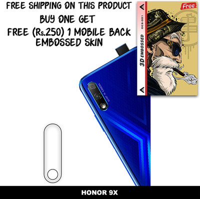 SOMTONE Camera Lens Protector for HONOR 9X FREE 1 3D EMBOSSED SKIN FOR MOBILE BACK C1S001(Pack of 1)