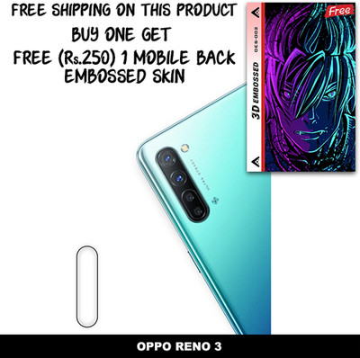 SOMTONE Camera Lens Protector for OPPO RENO 3 FREE 1 3D EMBOSSED SKIN FOR MOBILE BACK WITH CUT C1S002(Pack of 1)