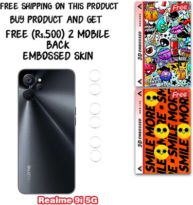ARBAN Camera Lens Protector for Realme 9i 5G WITH FREE 500 RUPEES 2 3D EMBOSSED SKIN FOR MOBILE BACK CS039(Pack of 3)