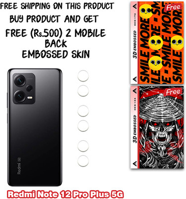 ARBAN Camera Lens Protector for Redmi Note 12 Pro Plus 5G WITH FREE 500 RUPEES 2 3D EMBOSSED SKIN FOR MOBILE BACK CS172(Pack of 3)