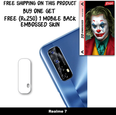 SOMTONE Camera Lens Protector for Realme 7 FREE 1 3D EMBOSSED SKIN FOR MOBILE BACK WITH CUT C1S026(Pack of 1)