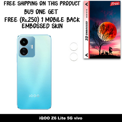 ARBAN Camera Lens Protector for VIVO iQOO Z6 Lite 5G vivo FREE 1 3D EMBOSSED SKIN FOR MOBILE BACK WITH CUT C1S010(Pack of 1)