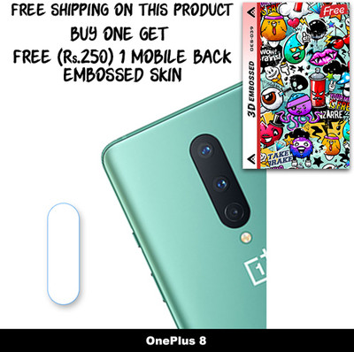 SOMTONE Camera Lens Protector for OnePlus 8 FREE 1 3D EMBOSSED SKIN FOR MOBILE BACK WITH CUT C1S039(Pack of 1)