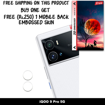 SOMTONE Camera Lens Protector for VIVO iQOO 9 Pro 5G FREE 1 3D EMBOSSED SKIN FOR MOBILE BACK WITH CUT C1S010(Pack of 1)