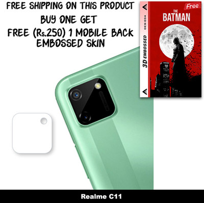 SOMTONE Camera Lens Protector for Realme C11 FREE 1 3D EMBOSSED SKIN FOR MOBILE BACK WITH CUT C1S034(Pack of 1)