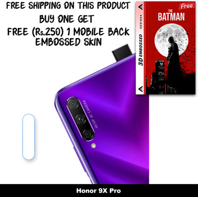 ARBAN Camera Lens Protector for Honor 9X Pro FREE 1 3D EMBOSSED SKIN FOR MOBILE BACK WITH CUT C1S034(Pack of 1)