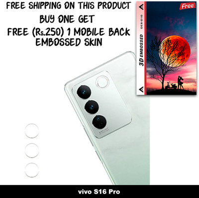 ARBAN Camera Lens Protector for vivo S16 Pro FREE 1 3D EMBOSSED SKIN FOR MOBILE BACK WITH CUT C1S010(Pack of 1)