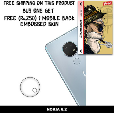 ARBAN Camera Lens Protector for NOKIA 6.2 FREE 1 3D EMBOSSED SKIN FOR MOBILE BACK C1S001(Pack of 1)