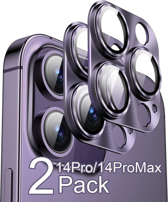 LOWCOST ASM Camera Lens Protector for iPhone 14 Pro Max, iPhone 14 Pro Camera Lens Protector, Keep Original Camera Glass Metal Camera Lens Screen Cover for iPhone 14 Pro Max Purple(Pack of 2)