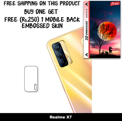 ARBAN Camera Lens Protector for Realme X7 FREE 1 3D EMBOSSED SKIN FOR MOBILE BACK WITH CUT C1S010(Pack of 1)