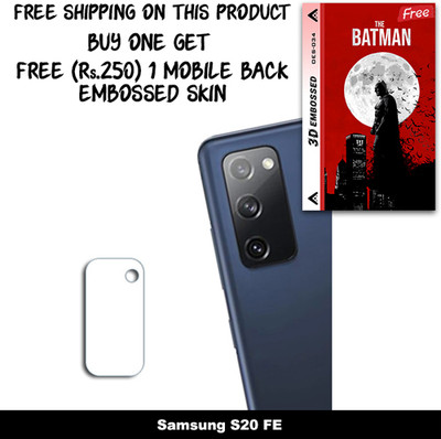 ARBAN Camera Lens Protector for Samsung S20 FE FREE 1 3D EMBOSSED SKIN FOR MOBILE BACK WITH CUT C1S034(Pack of 1)
