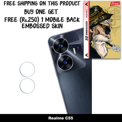 ARBAN Camera Lens Protector for Realme C55 FREE 1 3D EMBOSSED SKIN FOR MOBILE BACK C1S001(Pack of 1)
