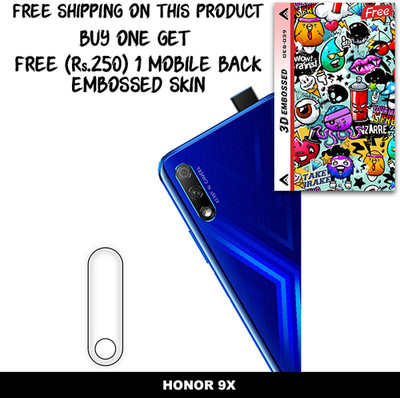 ARBAN Camera Lens Protector for HONOR 9X FREE 1 3D EMBOSSED SKIN FOR MOBILE BACK WITH CUT C1S039(Pack of 1)