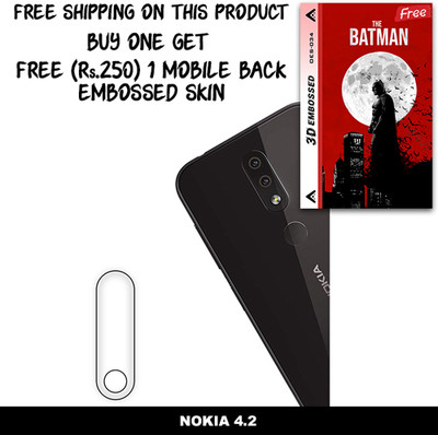 ARBAN Camera Lens Protector for NOKIA 4.2 FREE 1 3D EMBOSSED SKIN FOR MOBILE BACK WITH CUT C1S034(Pack of 1)