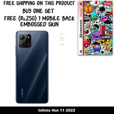 ARBAN Camera Lens Protector for Infinix Hot 11 2022 FREE 1 3D EMBOSSED SKIN FOR MOBILE BACK WITH CUT C1S039(Pack of 1)