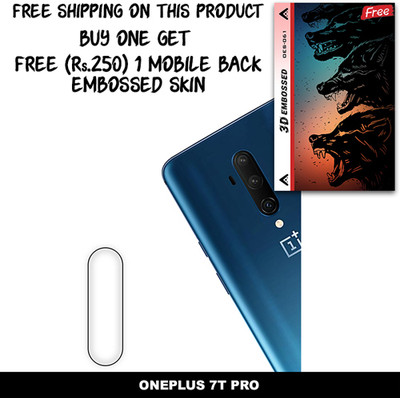 ARBAN Camera Lens Protector for ONEPLUS 7T PRO FREE 1 3D EMBOSSED SKIN FOR MOBILE BACK WITH CUT C1S061(Pack of 1)