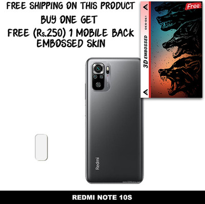 SOMTONE Camera Lens Protector for REDMI NOTE 10S FREE 1 3D EMBOSSED SKIN FOR MOBILE BACK WITH CUT C1S061(Pack of 1)