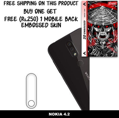 ARBAN Camera Lens Protector for NOKIA 4.2 FREE 1 3D EMBOSSED SKIN FOR MOBILE BACK WITH CUT C1S124(Pack of 1)