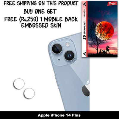 ARBAN Camera Lens Protector for Apple iPhone 14 Plus FREE 1 3D EMBOSSED SKIN FOR MOBILE BACK WITH CUT C1S010(Pack of 1)