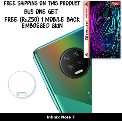 ARBAN Camera Lens Protector for Infinix Note 7 FREE 1 3D EMBOSSED SKIN FOR MOBILE BACK WITH CUT C1S002(Pack of 1)