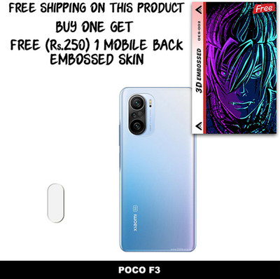 ARBAN Camera Lens Protector for POCO F3 FREE 1 3D EMBOSSED SKIN FOR MOBILE BACK WITH CUT C1S002(Pack of 1)