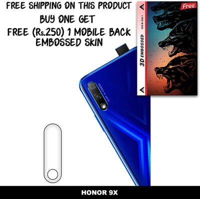SOMTONE Camera Lens Protector for HONOR 9X FREE 1 3D EMBOSSED SKIN FOR MOBILE BACK WITH CUT C1S061(Pack of 1)