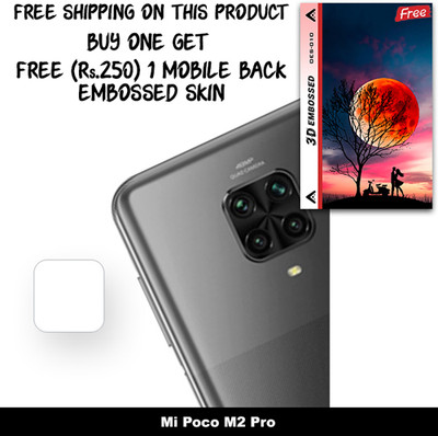 SOMTONE Camera Lens Protector for Mi Poco M2 Pro FREE 1 3D EMBOSSED SKIN FOR MOBILE BACK WITH CUT C1S010(Pack of 1)