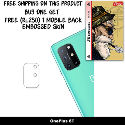 SOMTONE Camera Lens Protector for OnePlus 8T FREE 1 3D EMBOSSED SKIN FOR MOBILE BACK C1S001(Pack of 1)