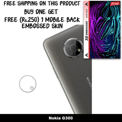 SOMTONE Camera Lens Protector for Nokia G300 FREE 1 3D EMBOSSED SKIN FOR MOBILE BACK WITH CUT C1S002(Pack of 1)