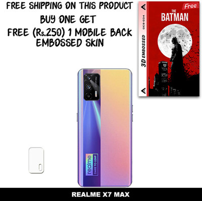 ARBAN Camera Lens Protector for REALME X7 MAX FREE 1 3D EMBOSSED SKIN FOR MOBILE BACK WITH CUT C1S034(Pack of 1)