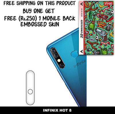 ARBAN Camera Lens Protector for INFINIX HOT 8 FREE 1 3D EMBOSSED SKIN FOR MOBILE BACK WITH CUT C1S018(Pack of 1)