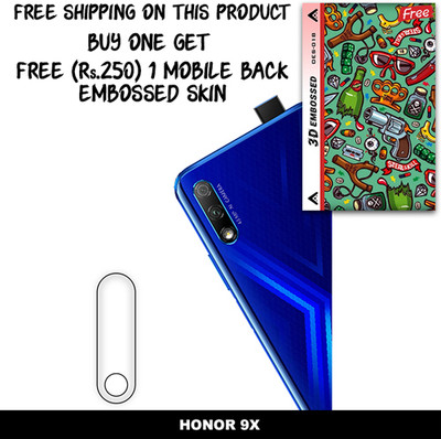 ARBAN Camera Lens Protector for HONOR 9X FREE 1 3D EMBOSSED SKIN FOR MOBILE BACK WITH CUT C1S018(Pack of 1)