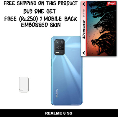 SOMTONE Camera Lens Protector for REALME 8 5G FREE 1 3D EMBOSSED SKIN FOR MOBILE BACK WITH CUT C1S061(Pack of 1)