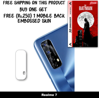 ARBAN Camera Lens Protector for Realme 7 FREE 1 3D EMBOSSED SKIN FOR MOBILE BACK WITH CUT C1S034(Pack of 1)