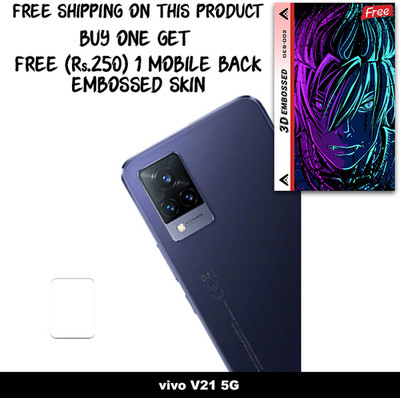ARBAN Camera Lens Protector for vivo V21 5G FREE 1 3D EMBOSSED SKIN FOR MOBILE BACK WITH CUT C1S002(Pack of 1)