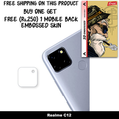 ARBAN Camera Lens Protector for Realme C12 FREE 1 3D EMBOSSED SKIN FOR MOBILE BACK C1S001(Pack of 1)