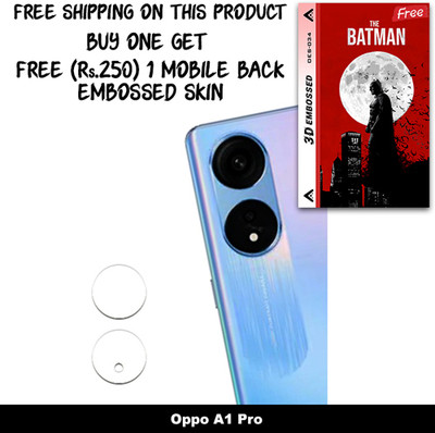 ARBAN Camera Lens Protector for Oppo A1 Pro FREE 1 3D EMBOSSED SKIN FOR MOBILE BACK WITH CUT C1S034(Pack of 1)