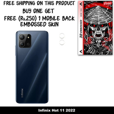 SOMTONE Camera Lens Protector for Infinix Hot 11 2022 FREE 1 3D EMBOSSED SKIN FOR MOBILE BACK WITH CUT C1S124(Pack of 1)