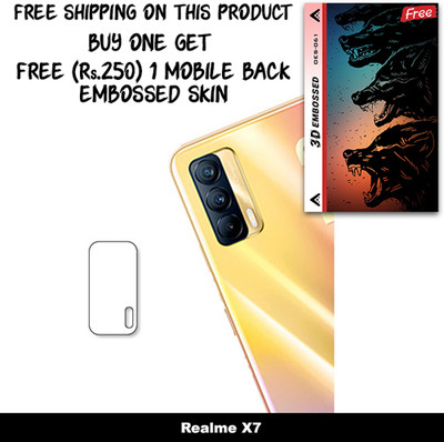ARBAN Camera Lens Protector for Realme X7 FREE 1 3D EMBOSSED SKIN FOR MOBILE BACK WITH CUT C1S061(Pack of 1)
